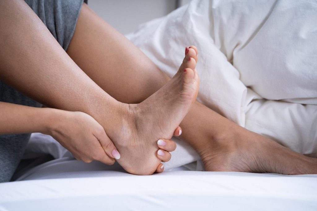 Achilles tendinitis and tendon rupture affecting walking, running and push-off strength.